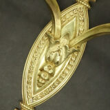 Pair of sconces with palmettes style restoration early 1900