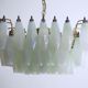 Vintage Italian chandelier - opaline Murano glass