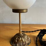 Vintage glass globe table lamp