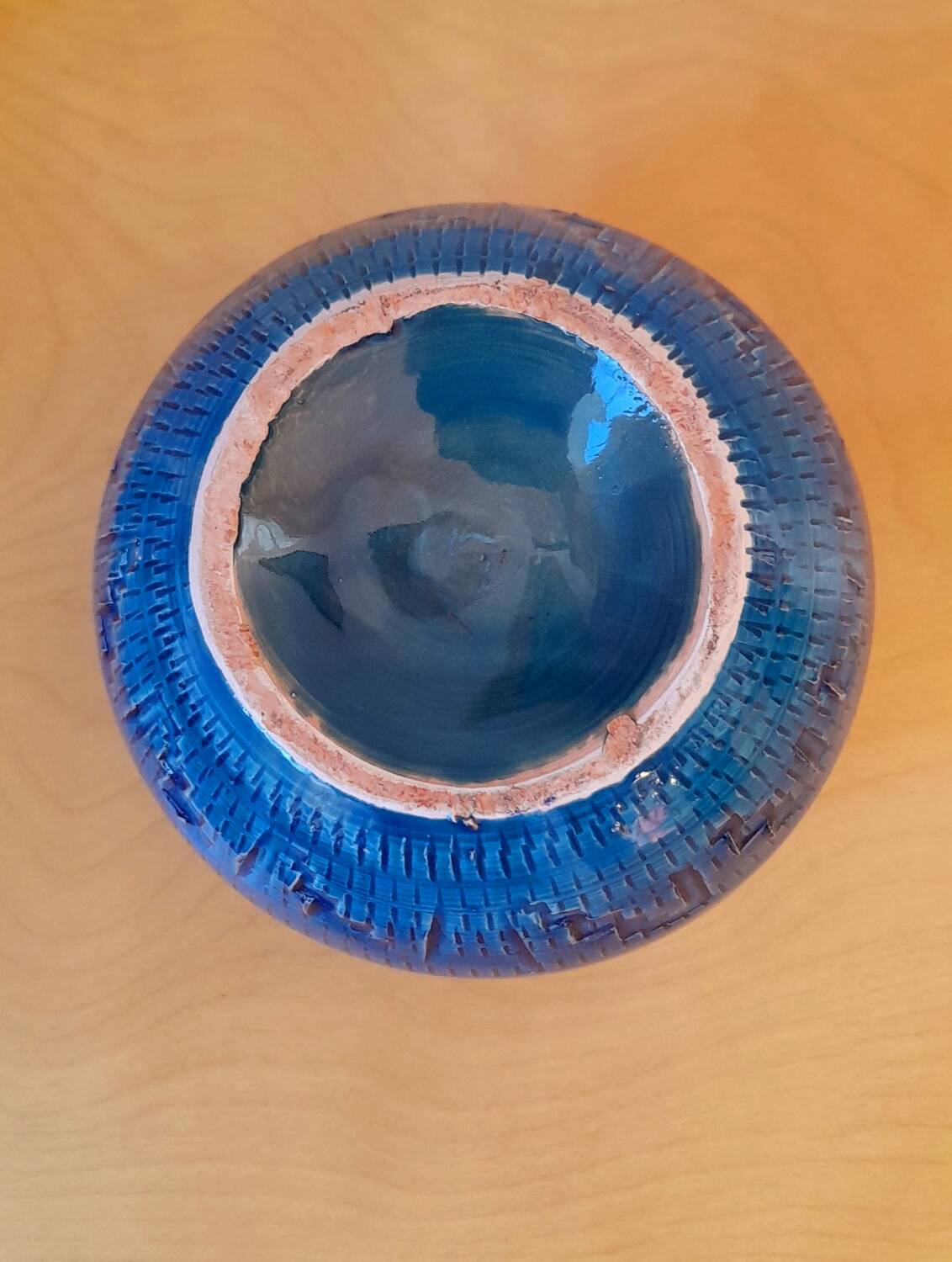 Remini blue vase Aldo Londi Bitossi 60s