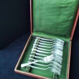 Set of 12 Silver Plate Vernon Pattern Romfort Cake Forks 1939