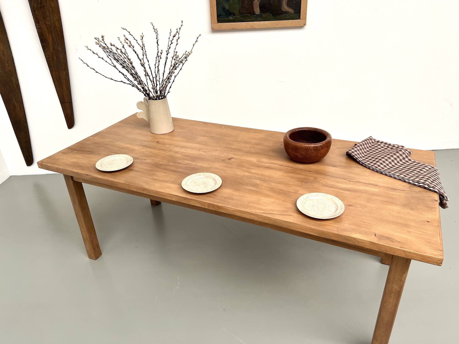 Solid beech farmhouse table