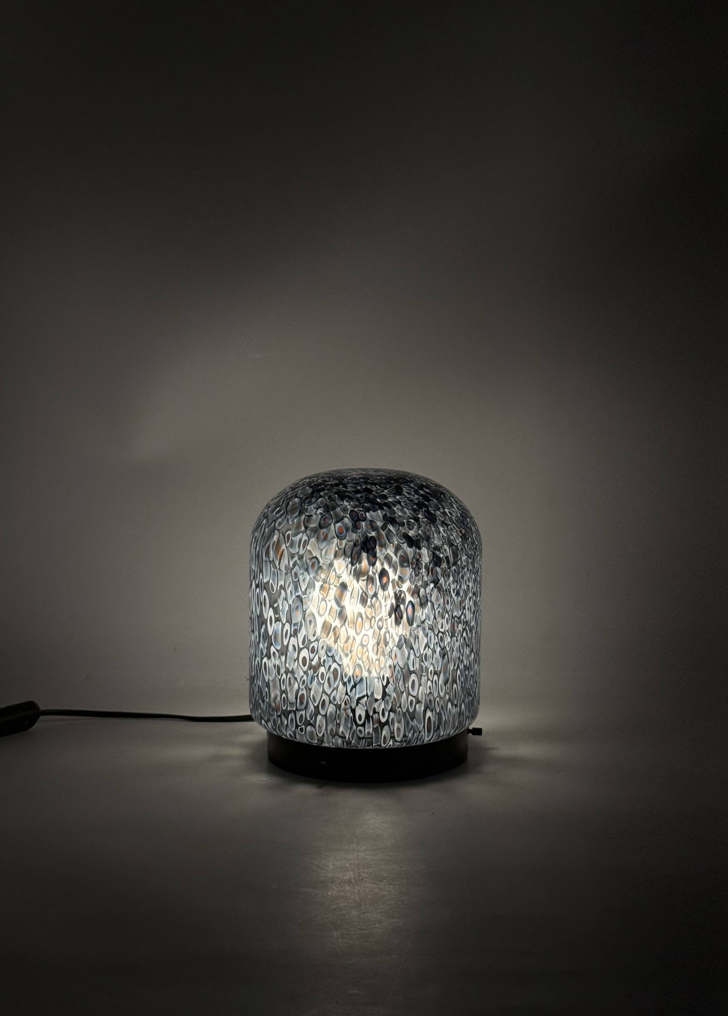Gae Aulenti, 'Neverrino' murrine-blown glass table lamp , Vetreria Vistosi