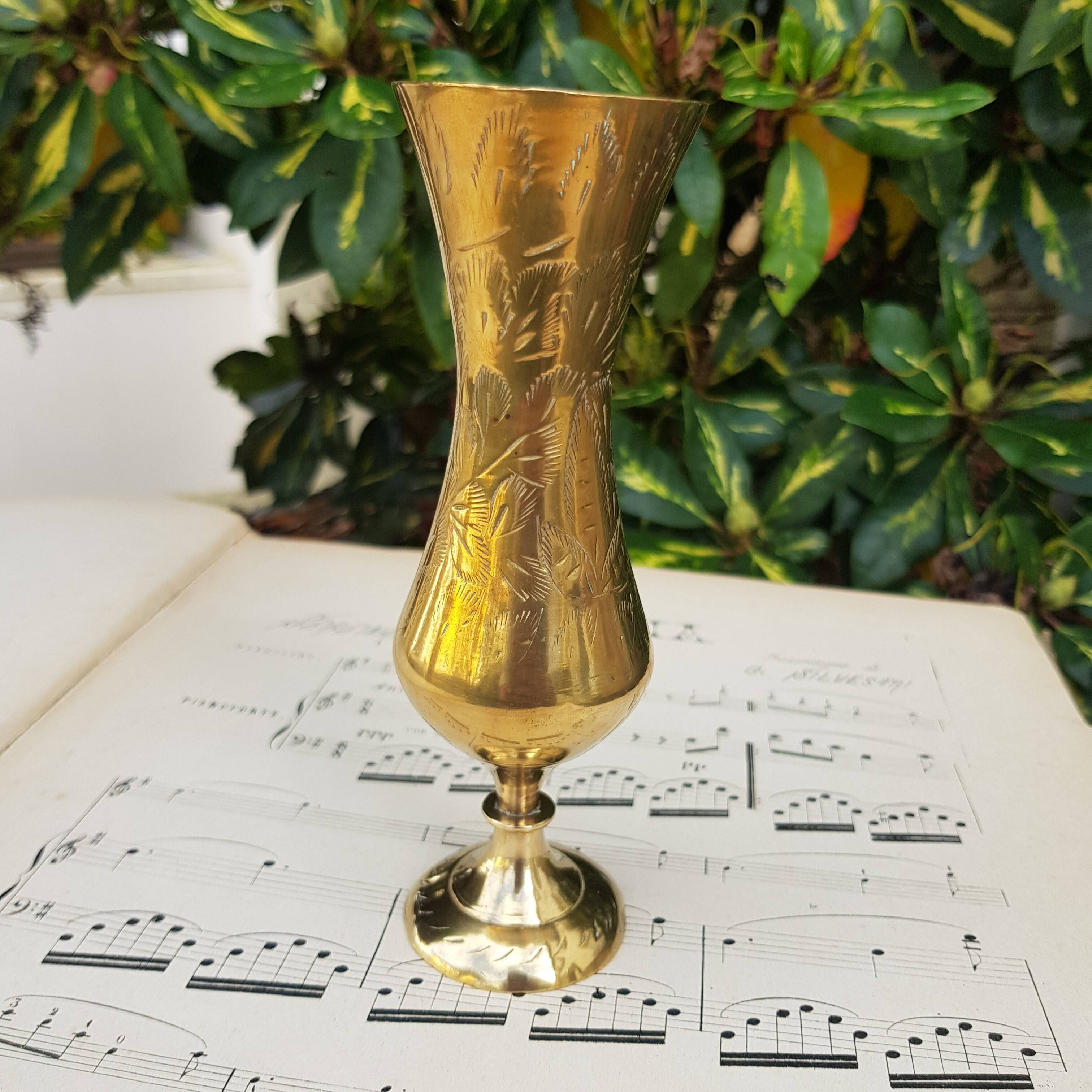Small brass vase