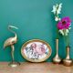 Vintage frame and rose by Redouté