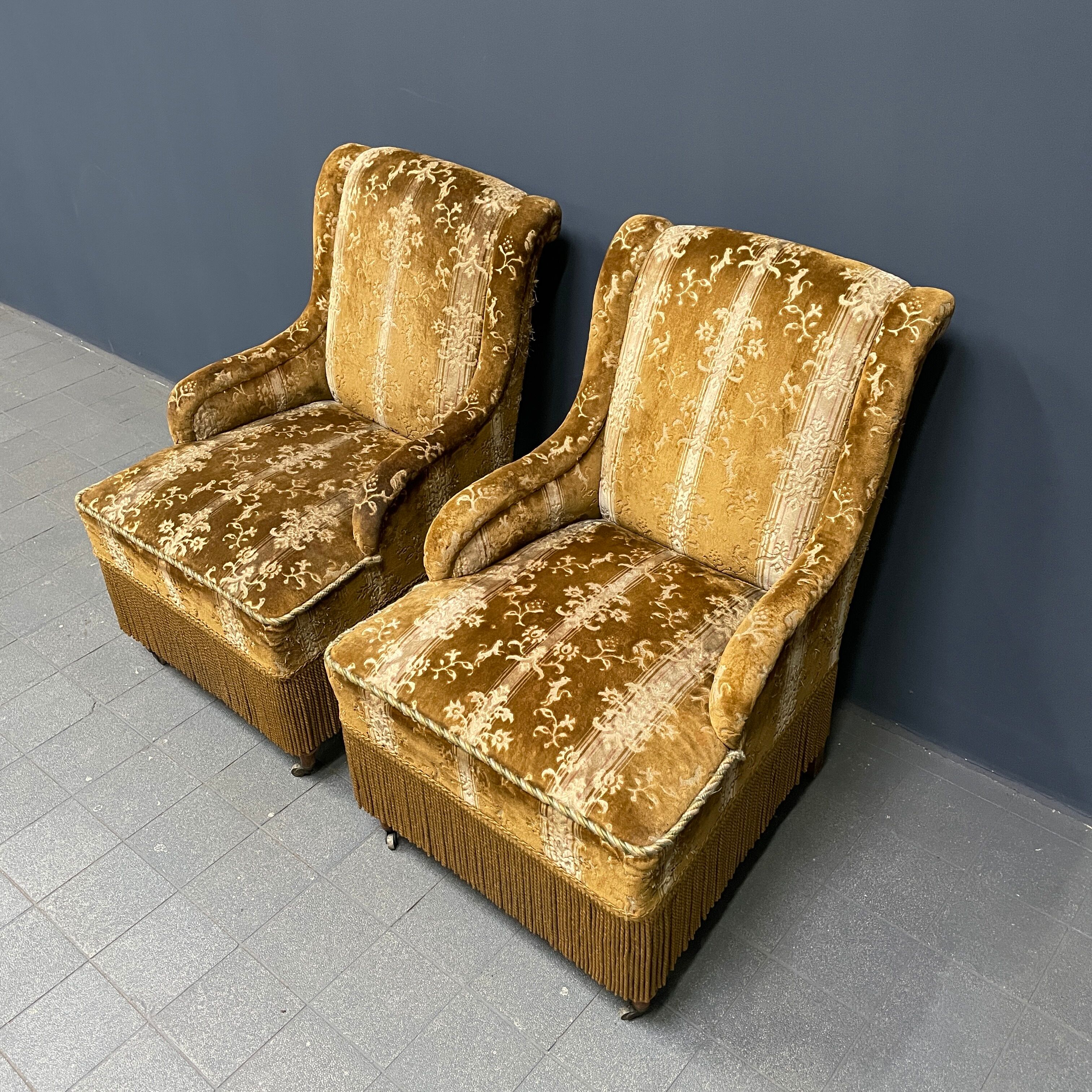 Set of two Victorian ladies armchairs from France 19th century