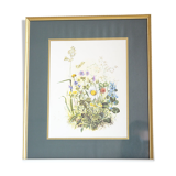 Frame with reproduction of country bouquet