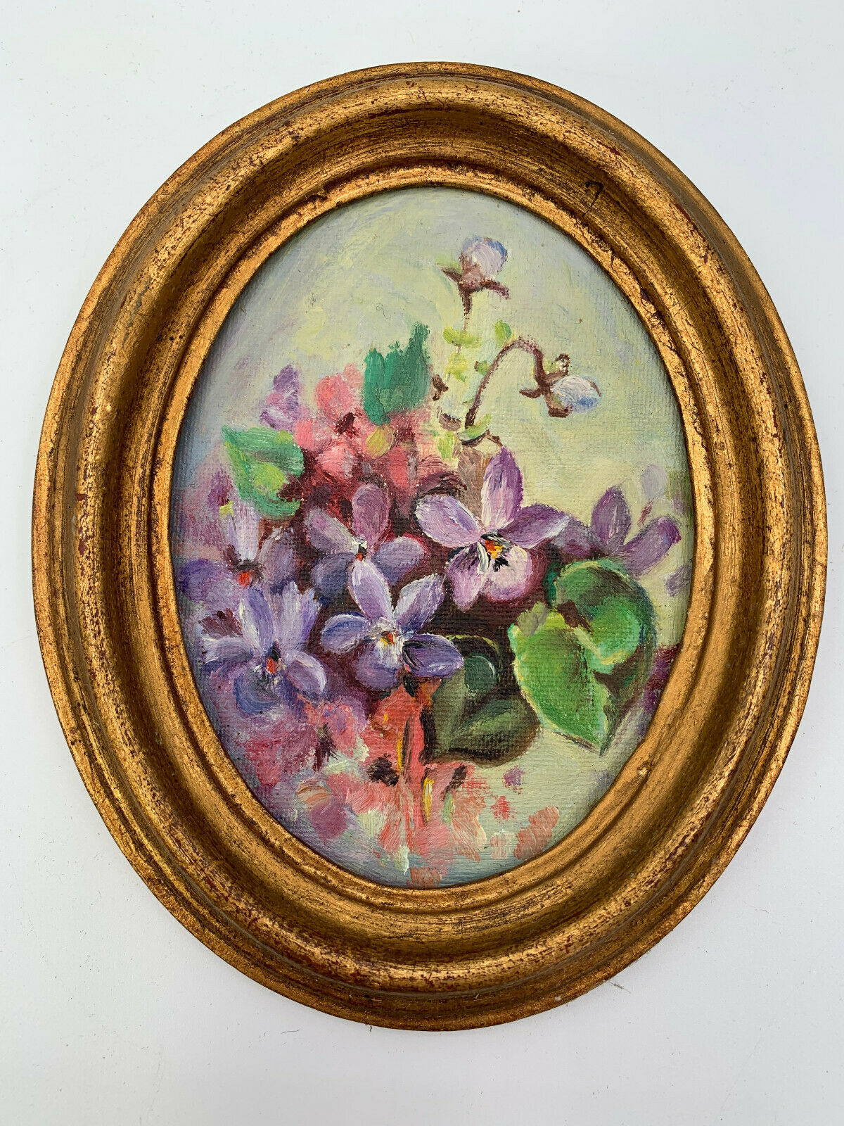 Lot miniature paintings floral decoration 1920