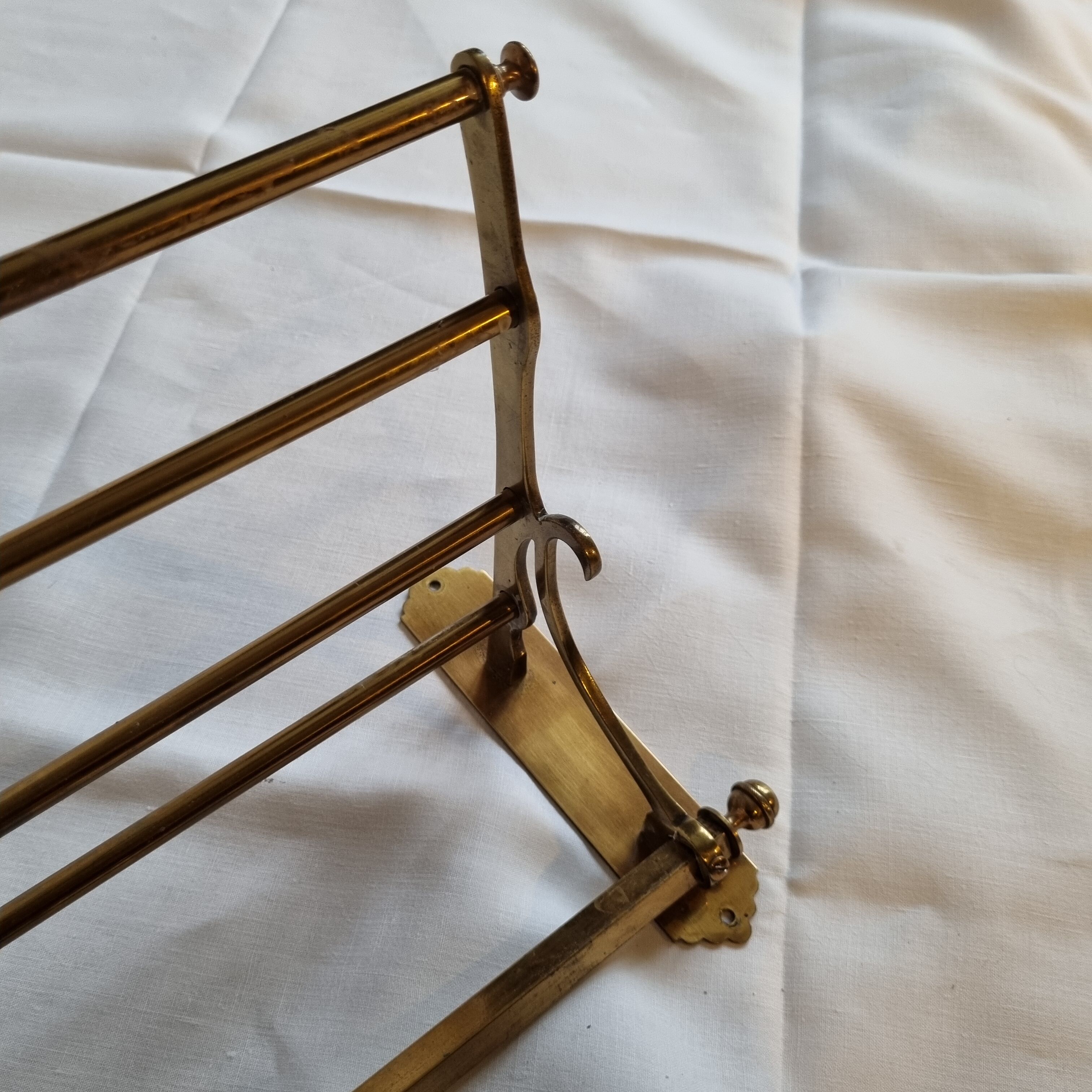 Brass wall coat rack