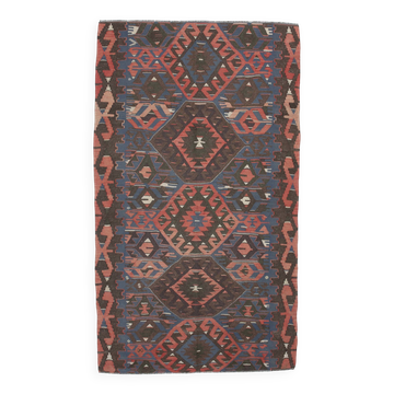 Blue & Brown Vintage Kilim Rug 158x275Cm SK 35367