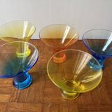Set of 5 coloured dessert bowls Luminarc