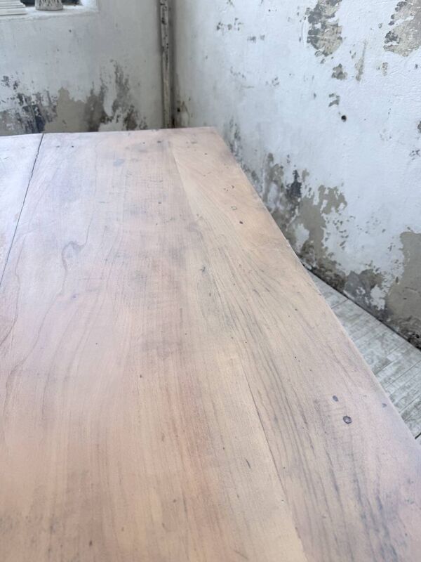 Table de ferme bistrot merisier pieds tournés  180cm