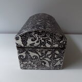 Silver metal jewelry box
