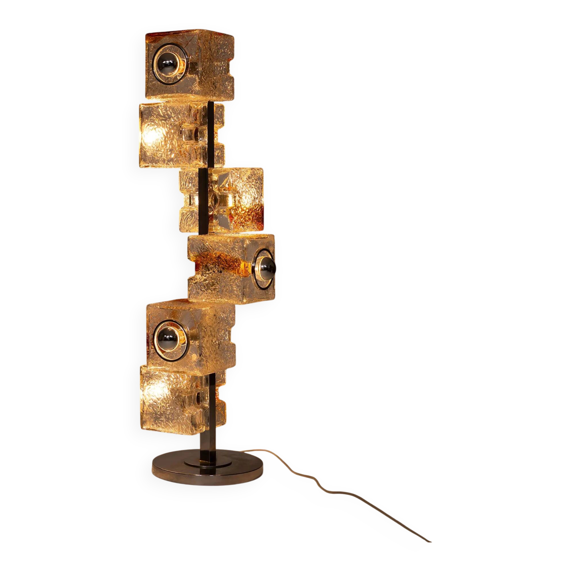 Mid-Century Cube floor lamp, Toni Zuccheri, VeArt, 1970s