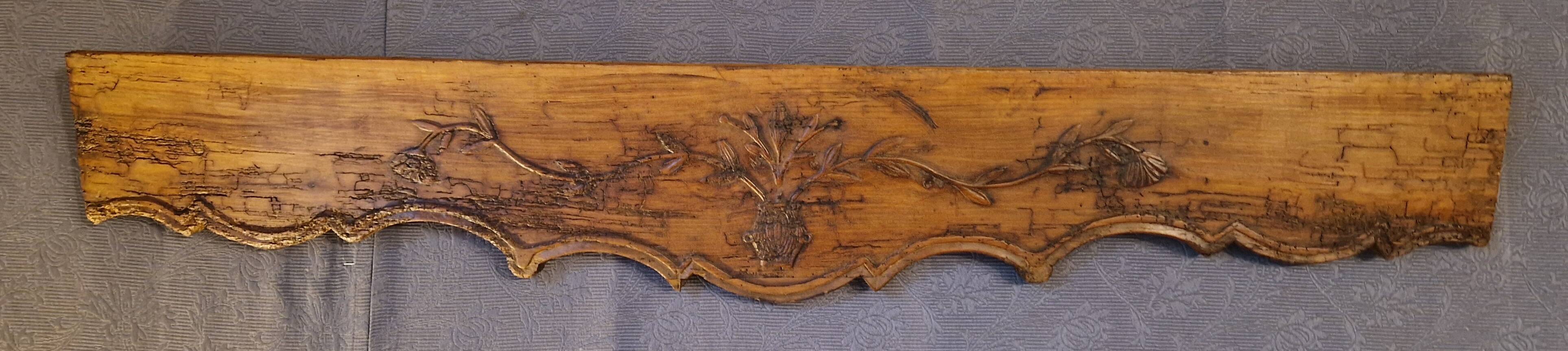 Panelling, ornamental pediment interior, 19th century.