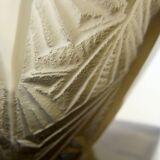 Coupe Art Déco en verre fumé à motifs géométriques