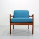 illum wikkelsø teak lounge armchair for niels eilersen, 1960 denmark