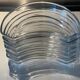 6 crystal half-moon salad plates