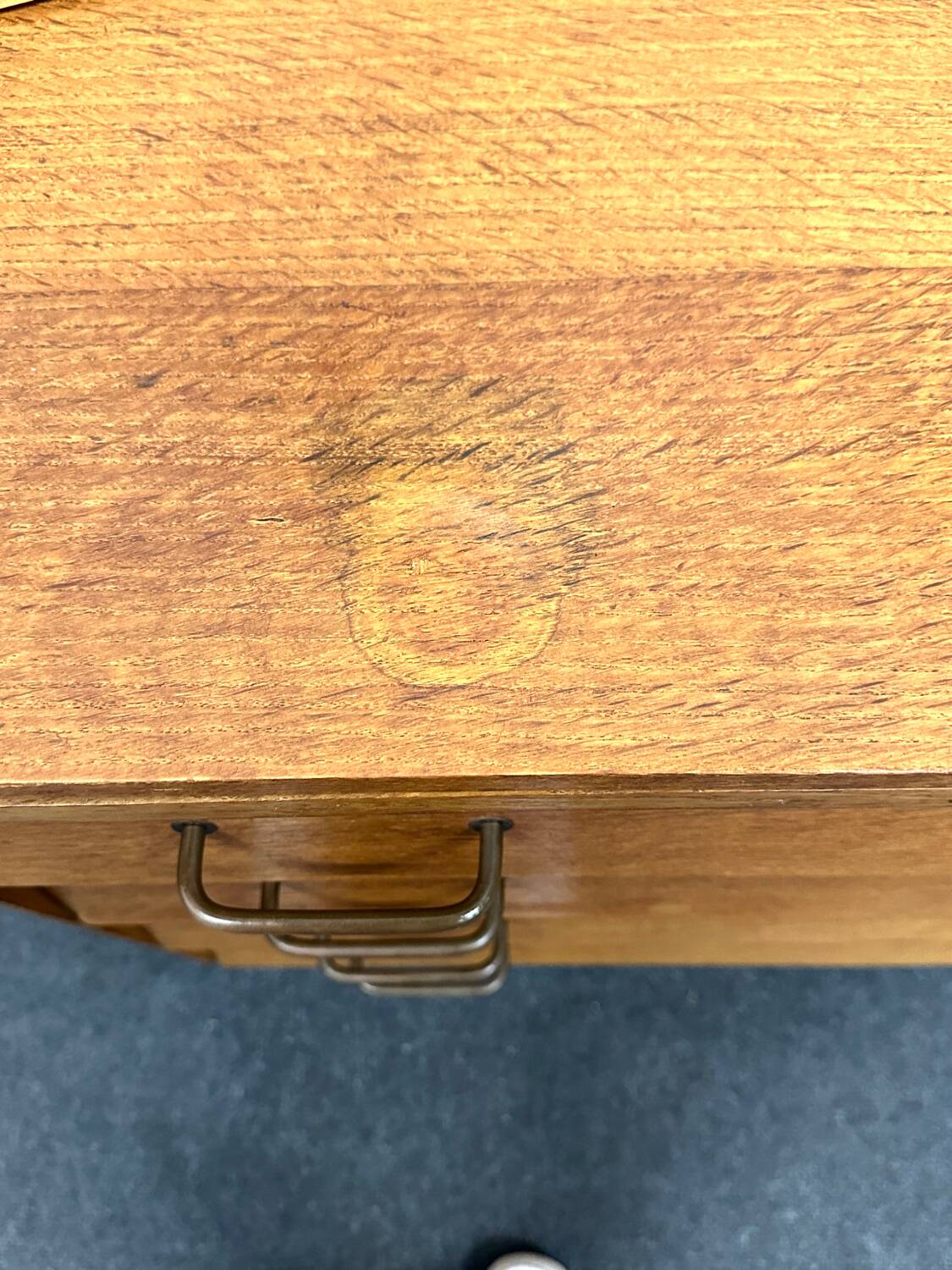 Vintage chest of drawers with compass feet