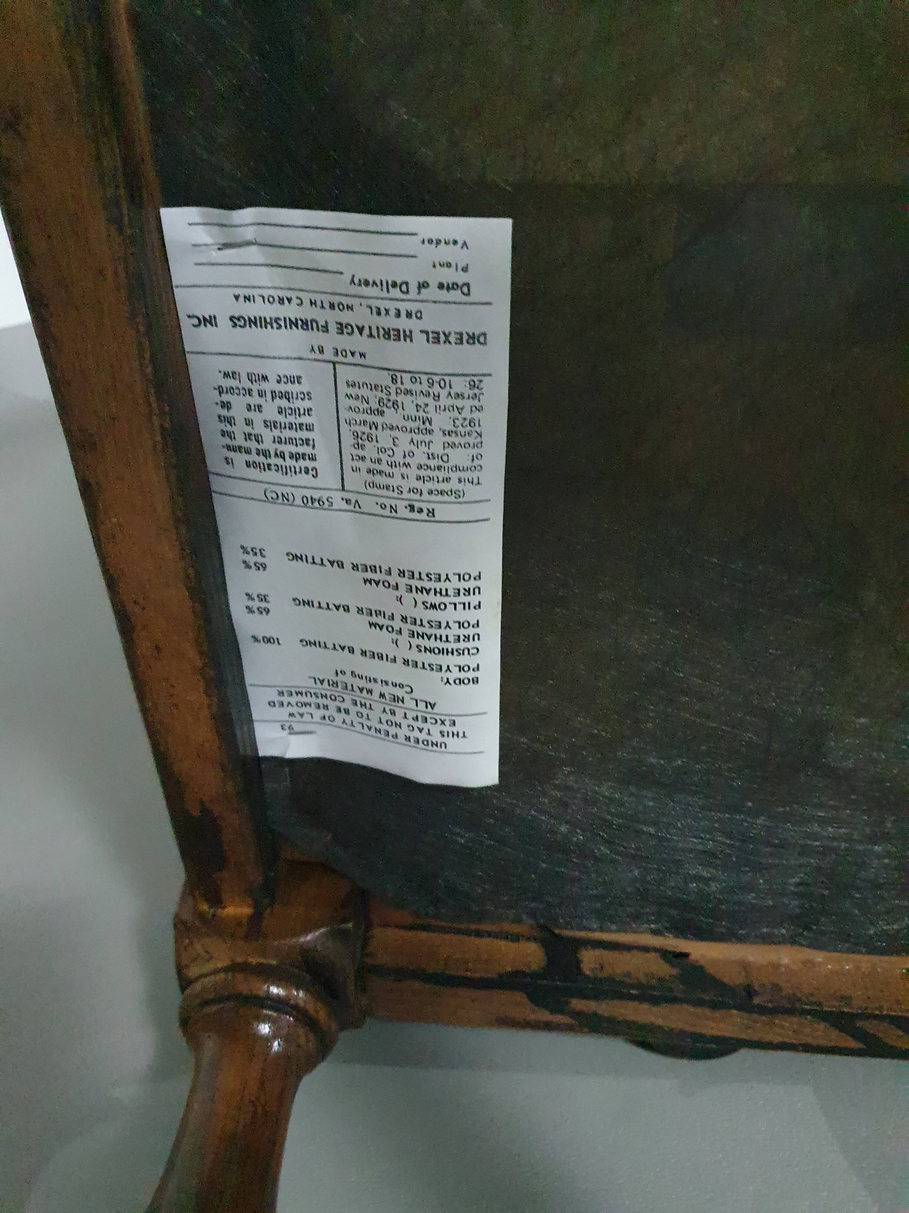 2 x armchairs Drexel Heritage Furnishings Inc. USA By Shirley Bracket.