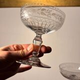 Baccarat and Meisenthal cut glasses 8p.