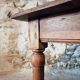 Antique French oak and elm dining table – Early 20th century farmhouse table with turned legs
