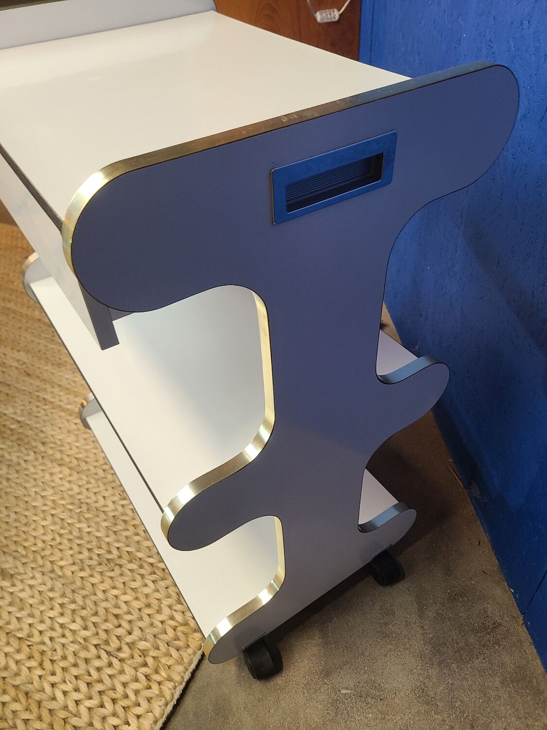 Vintage trolley on wheels