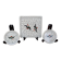 Dessous de plat et 2 dessous de bouteille Longwy modèle Chypre