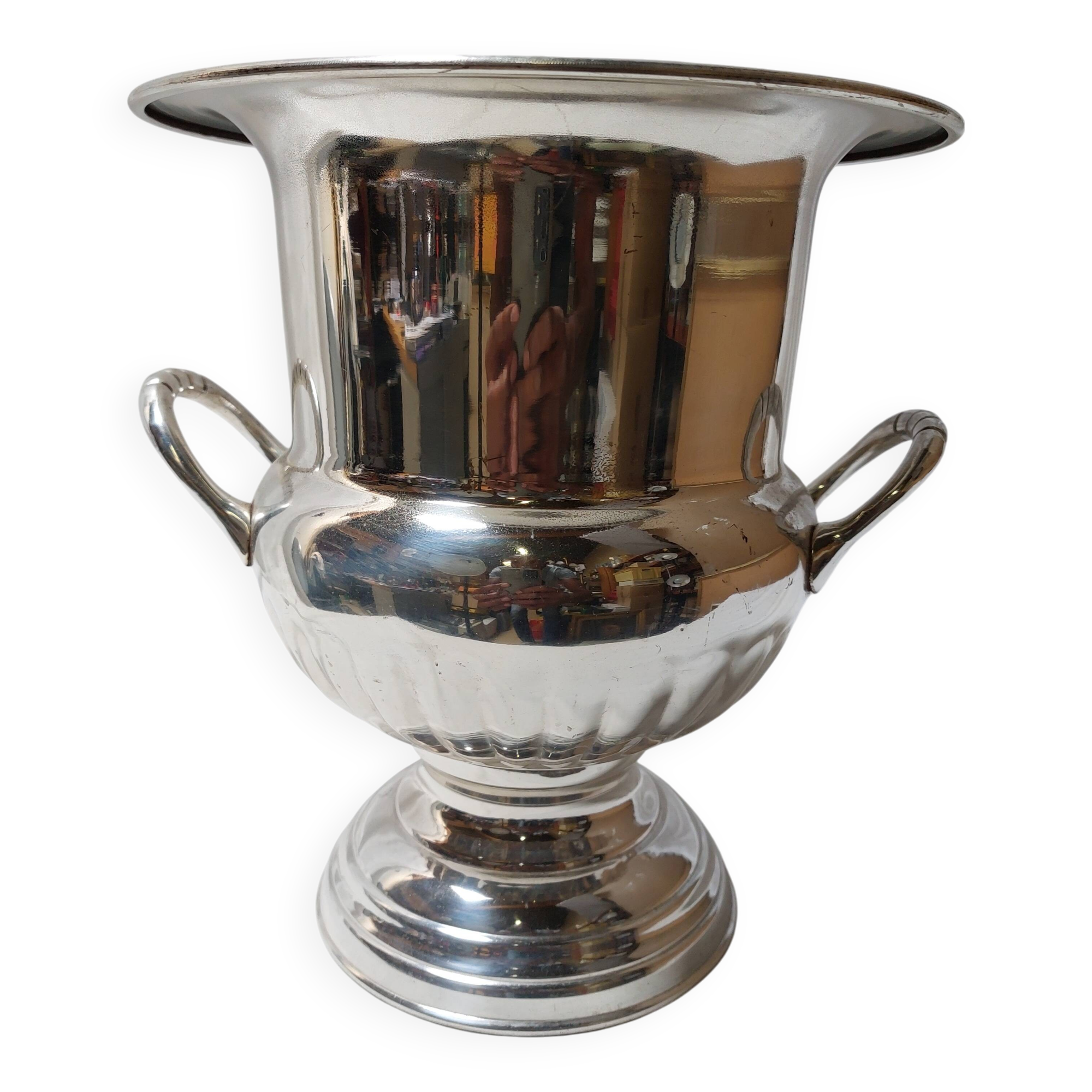 Medici champagne bucket in silver metal by Scandia Silver