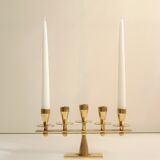 Rare mid-century modern brass candle hold from KARA Denmark 1960s.