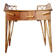 Rattan and bamboo dressing table with mirror – 1960s