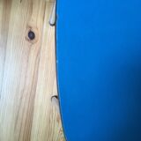Hard blue formica stool