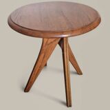 Solid oak side table – Scandinavian design from the 1950s