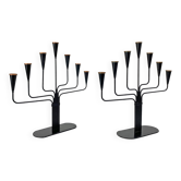 Pair of candelabra by Gunnar Ander for Ystad Metall, Sweden, 1950s.