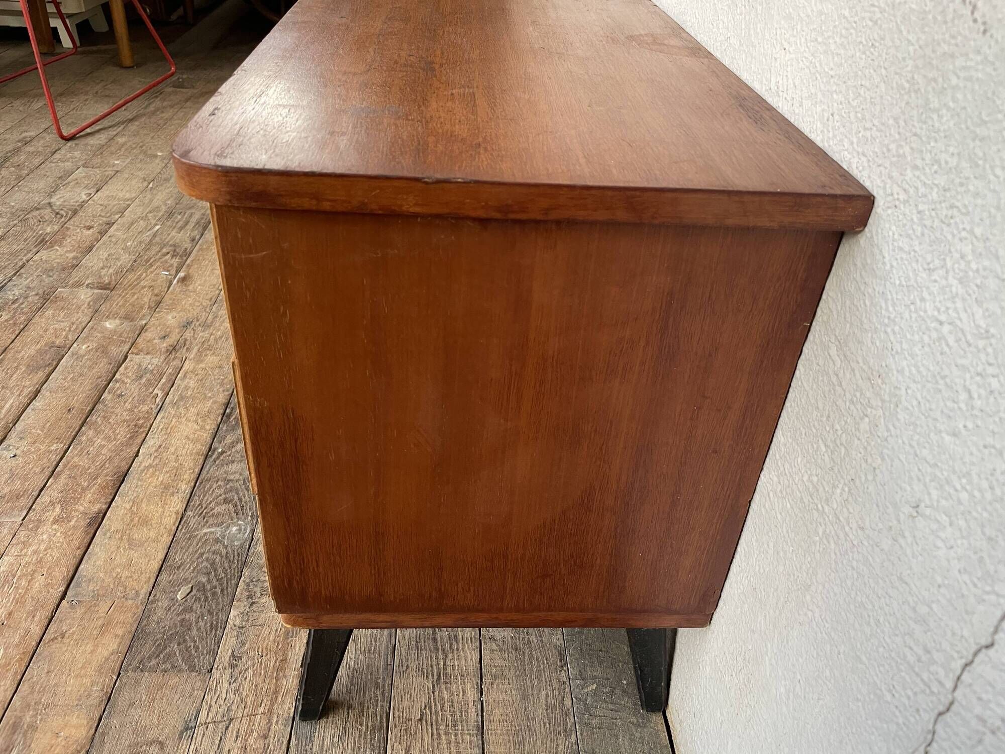 Pair of night table feet compass bedside end of vintage sofa old 1950 1960 retro