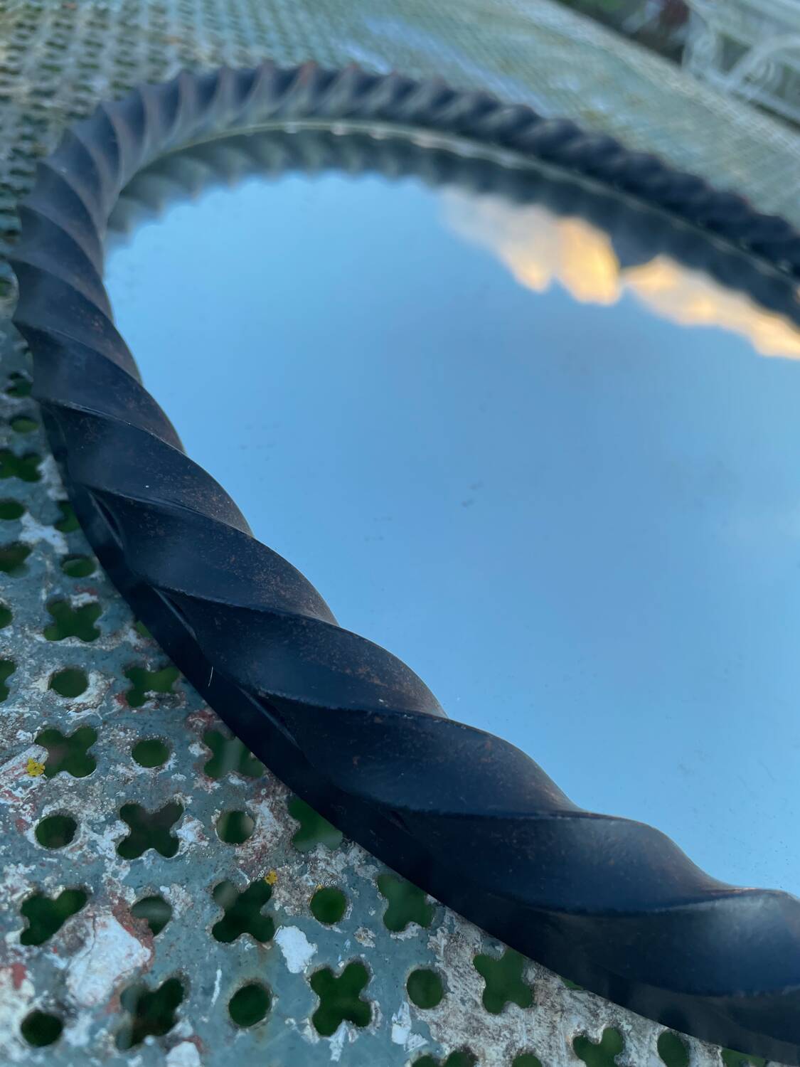 Vintage round mirror 1960 Chaty Vallauris