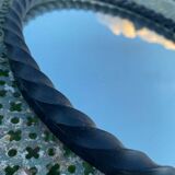 Vintage round mirror 1960 Chaty Vallauris