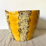 Vintage ceramic pot cover Big fire