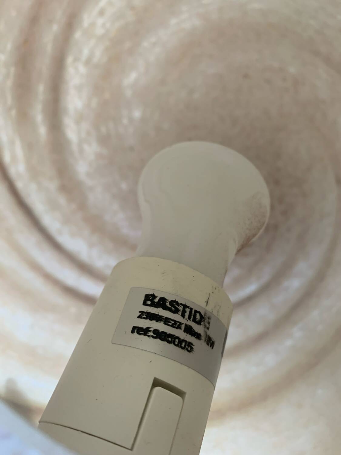 Blown glass ball lamp