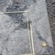 Coffee table from the 60s top glass base metal gilded