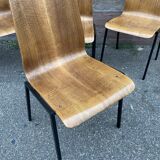 Suite of 4 chairs design Drabert Germany 1970 Scandinavian vintage