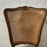 Old wooden chair and caning
