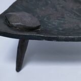 Brutalist metal pocket with patinated tripod