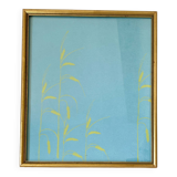 80s screen printing, gilded wood glass frame