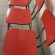 Lot de 4 chaises formica rouge