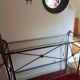 Glass and wrought iron console