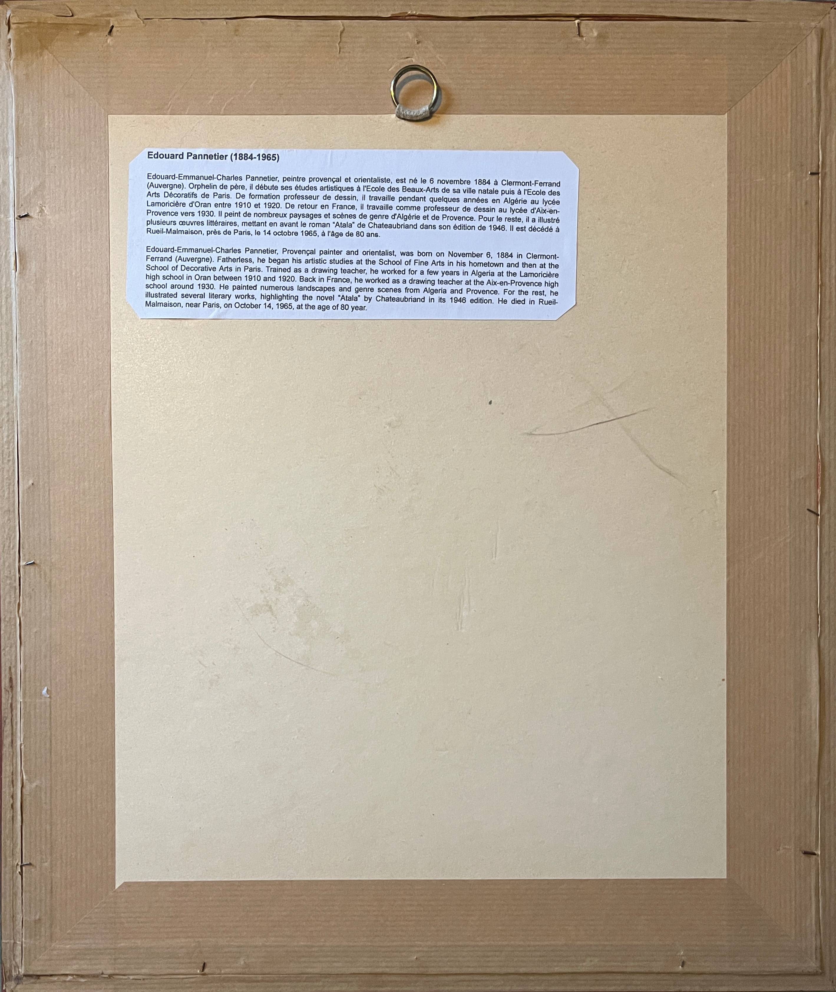 Painting attr. Ed. Pannetier (1884-1965) Southern landscape tree