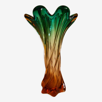 Vase en verre de Murano des années 50