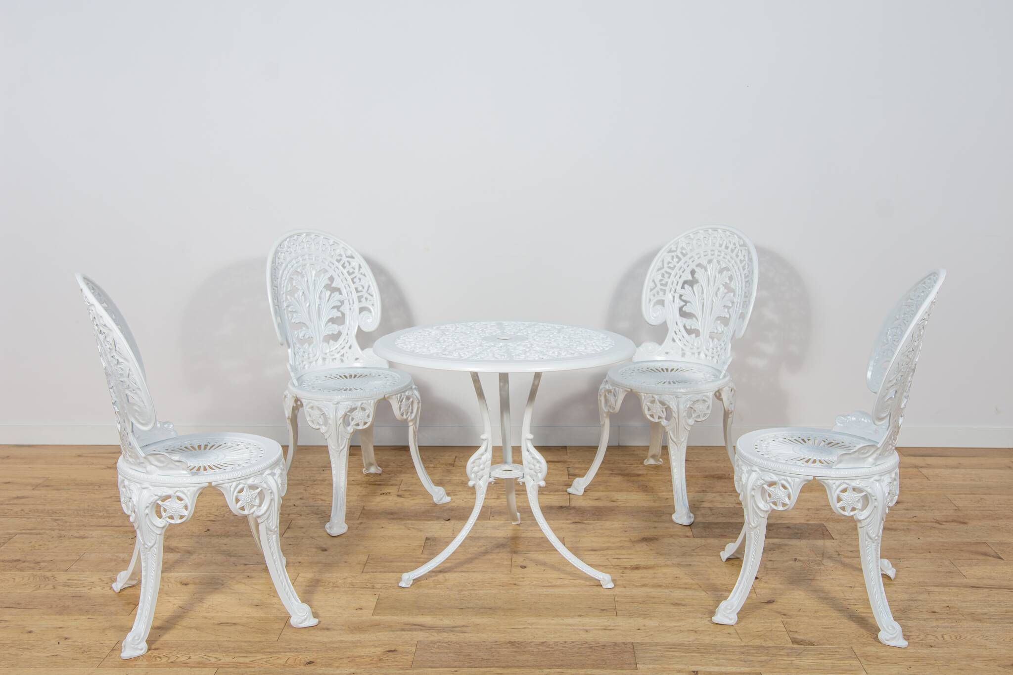 Victorian-Style Aluminium Garden Dining Set, United Kingdom, 1950s