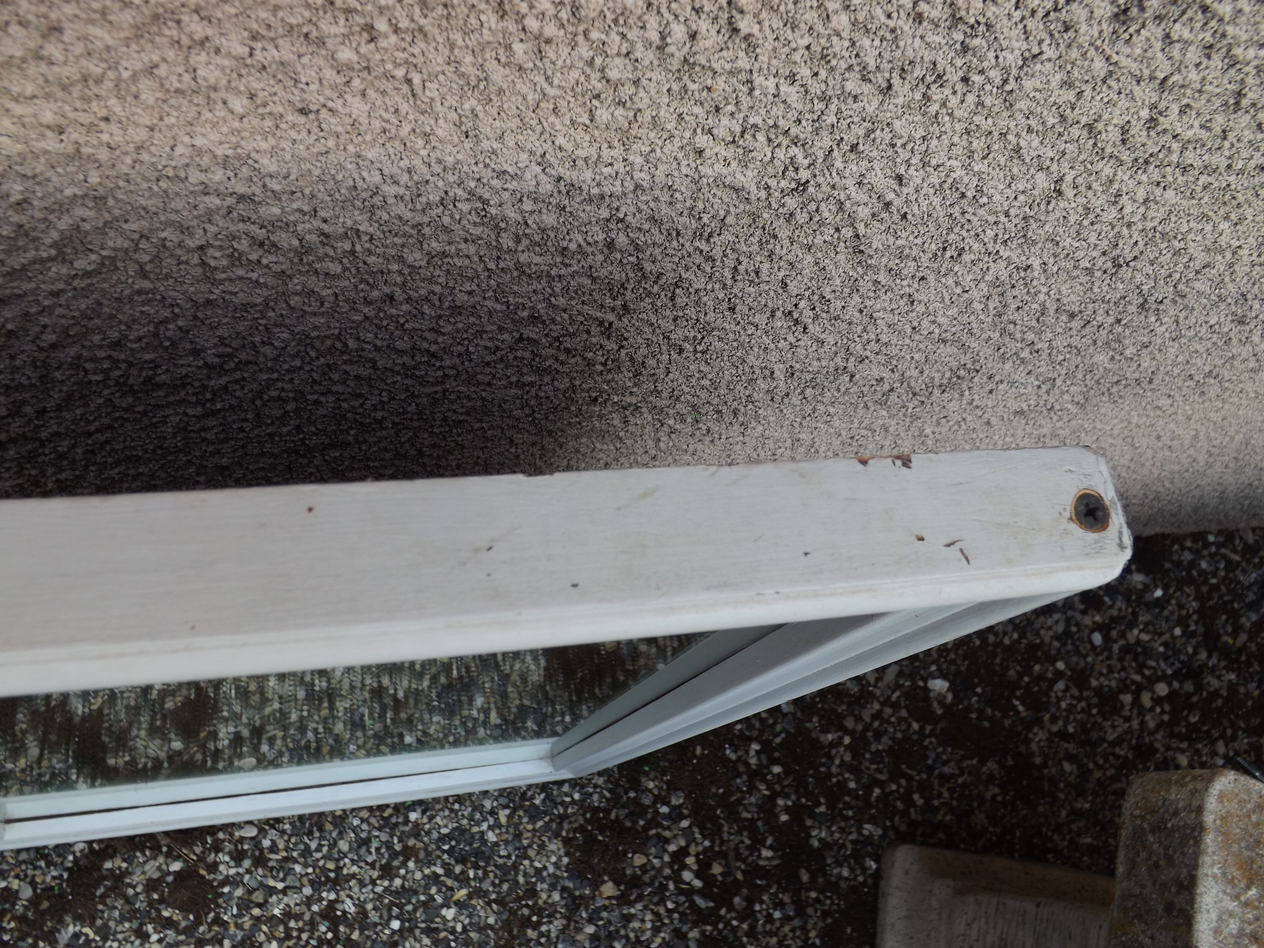 Vintage mirror in a frame made of oak wood patina gray painted 50x703cm